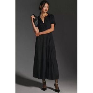 Anthropologie Somerset Maxi Dress XS Babydoll Silky Fairy Grunge Witchy Holiday‎